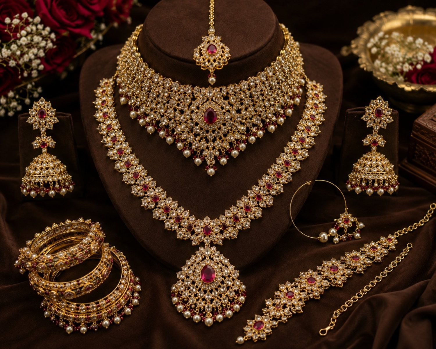 Artificial jewellery display collection