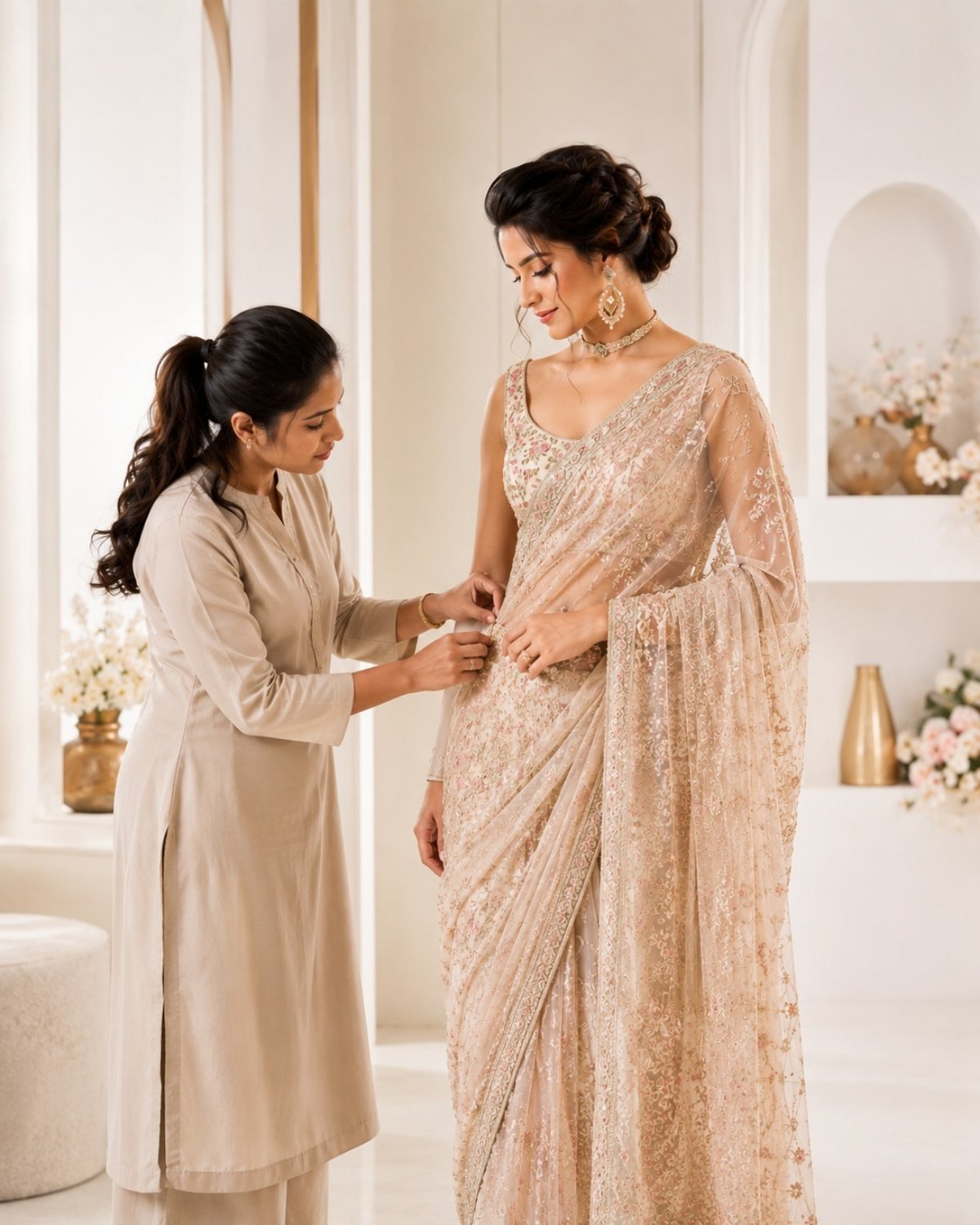 Professional saree draping Chennai service